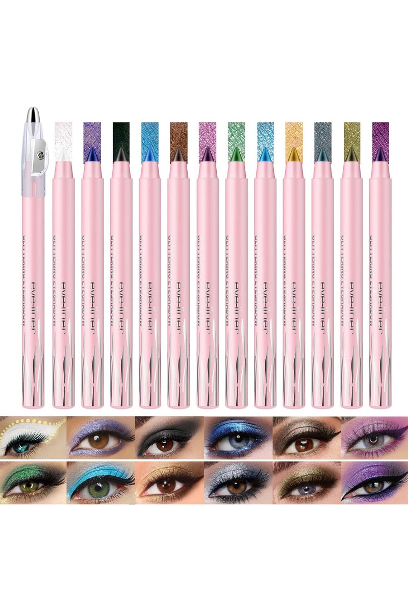 KYDA 12 Colourful Eyeshadow Pen Set - Image 1