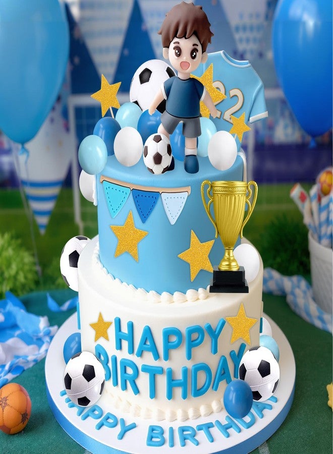 Knana 29Pcs Soccer Cake Topper Soccer Party Decorations Soccer Cake Decorations Sports Themed Party Decorations for Soccer Theme Birthday Party Supplies - Image 3