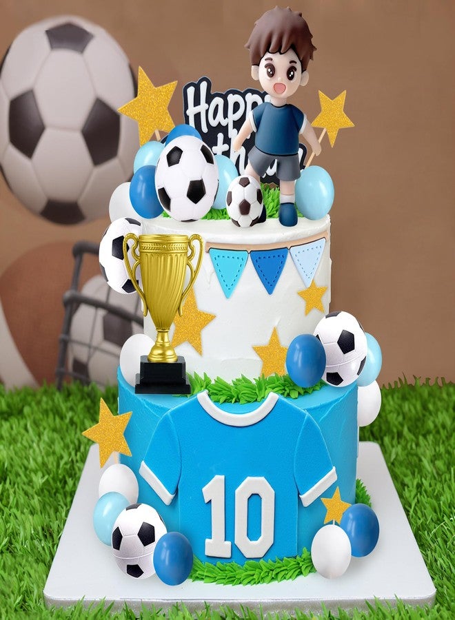 Knana 29Pcs Soccer Cake Topper Soccer Party Decorations Soccer Cake Decorations Sports Themed Party Decorations for Soccer Theme Birthday Party Supplies - Image 5