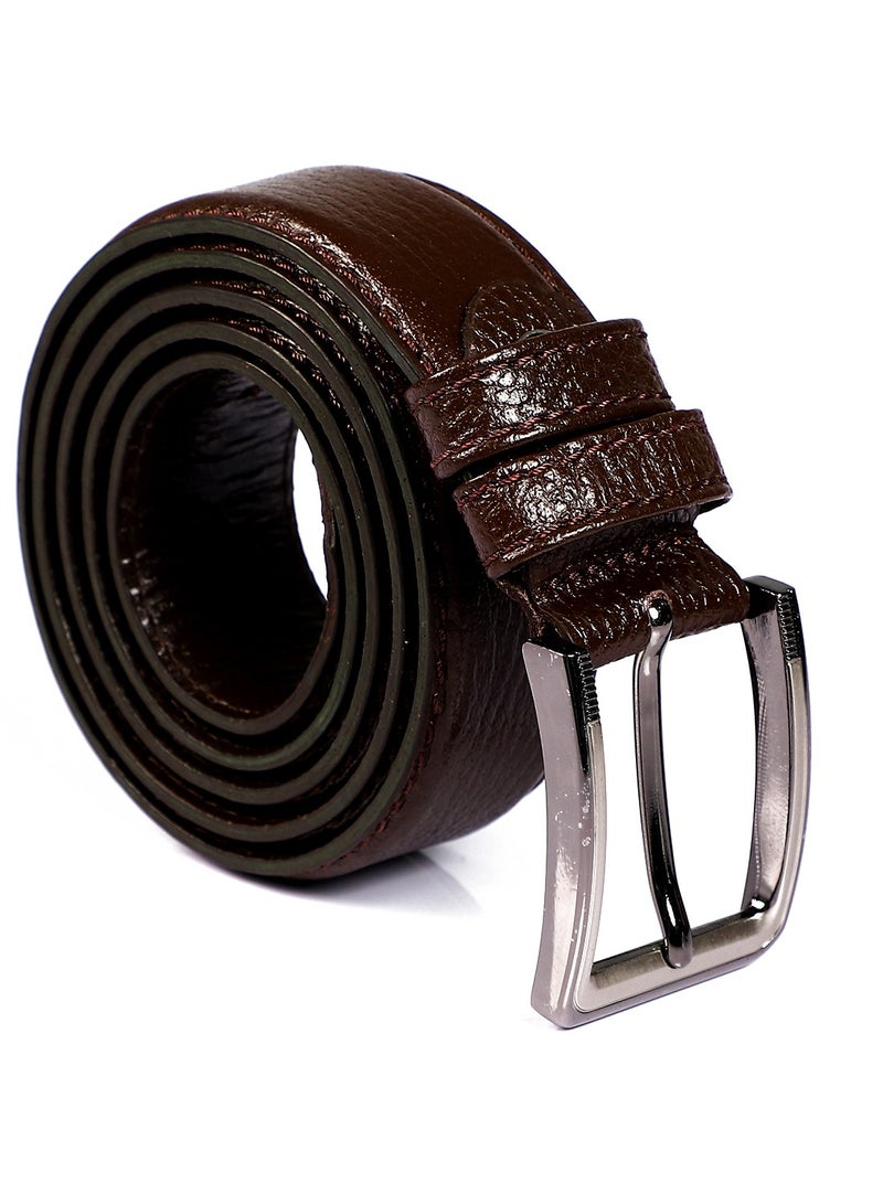 Andora Classic Leather Buckle Belt-Brown - Image 1