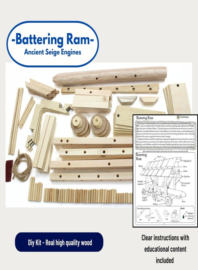 Pathfinders STEM kit | Roman Empire Battering Ram | Medieval Weapons Science Kits for Kids Age 8-10 10-14 | stem Kits for Kids Age 12-14 Physics Toys | Engineering kit | Learning Resource - Image 3