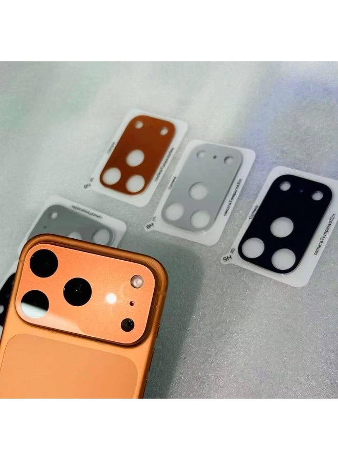 Anti-scratch metal frame lens protector for iPhone 17 Pro Max, tempered glass screen protector for iPhone 17 Pro, Copper Color - Image 4