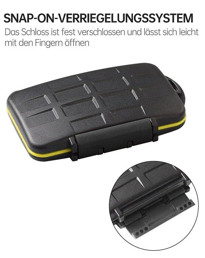 24 Slots Memory Card Case Holder Storage Waterproof & Anti-Shock TF SD Card Holder for 12 Micro SD SDXC SDHC TF Cards and 12 SD SDXC SDHC Cards - Image 2