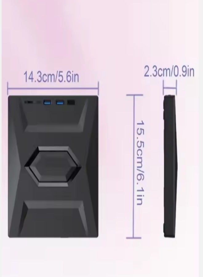 DUNISO External DVD drive, USB portable CD player, burner, reader/writer, with Type C interface and USB interface, SD card expansion interface and power interface, suitable for laptops and desktop computers, can read videos, music, etc, black  - Image 2