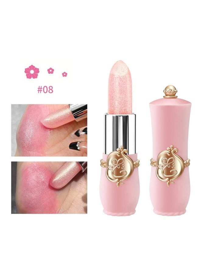 Bestland 3 Pcs/Set Flower Jelly Lipstick Set Temperature Change Moisturizer Long Lasting Nutritious Balm Magic Color Change Lip Gloss (Flower Jelly Lipstick 070809)  - Image 3
