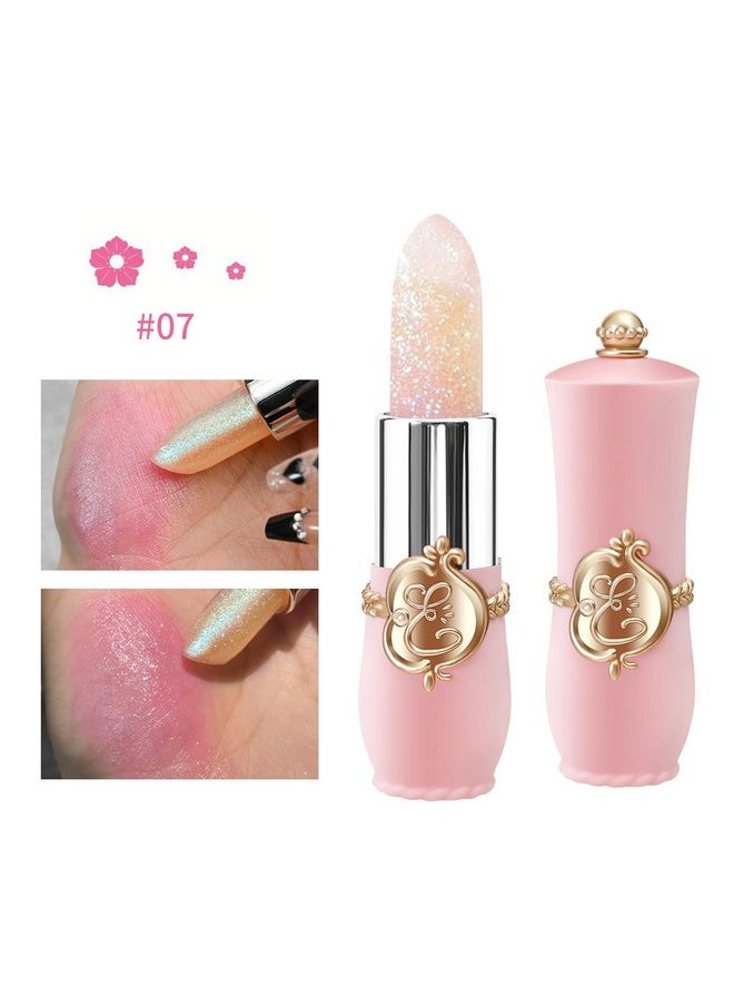Bestland 3 Pcs/Set Flower Jelly Lipstick Set Temperature Change Moisturizer Long Lasting Nutritious Balm Magic Color Change Lip Gloss (Flower Jelly Lipstick 070809)  - Image 2