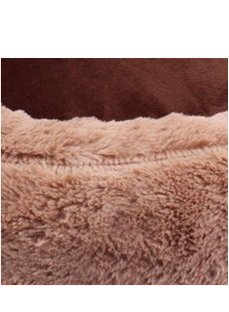 Generic Bear Paw Shape Pet Dog Cat Puppy Bedding Bed Sofa Short Plush Warm Soft Breathable Durable Kennel Brown (40-45CM)  - Image 5