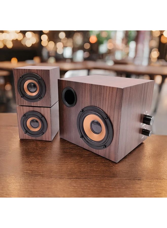 Mahogany Wooden Surround Sound Speaker Universal For Mobile Phone Laptop Home Use - Image 5