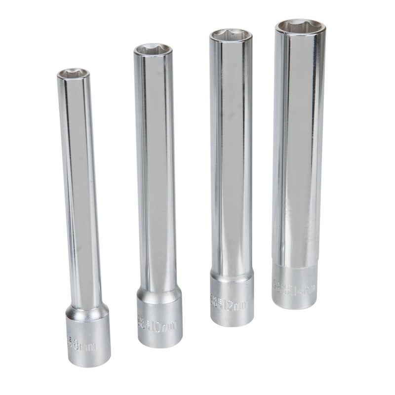 Performance Tool W80602 4Pc 38 Drive Met Extra Deep Wall 6Pt Socket Set for Precision Fastening and Durability Ideal for Automotive and Industrial Applications - Image 2