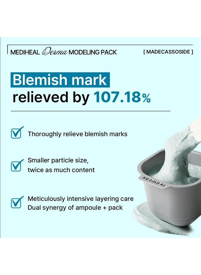 MEDIHEAL Derma Modeling Pack (Madecassoside) Relieving Blemish Marks For Clear Skin Easy Diy Home Spa Kits Hydrating Icy Jelly Mask For Skin Refreshment  - Image 3