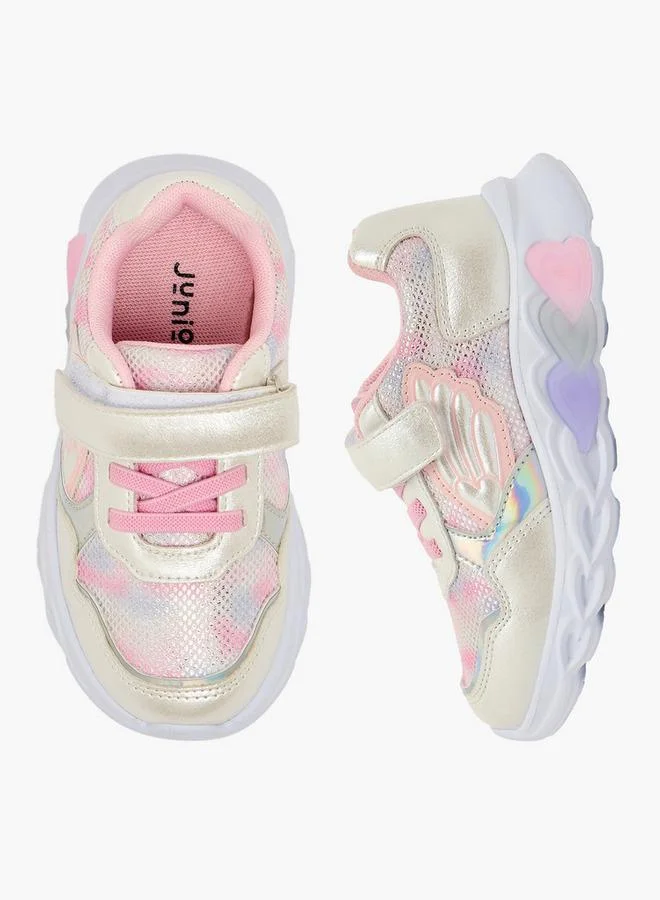 JUNIORS Girls Light-Up Hook & Loop Sneakers