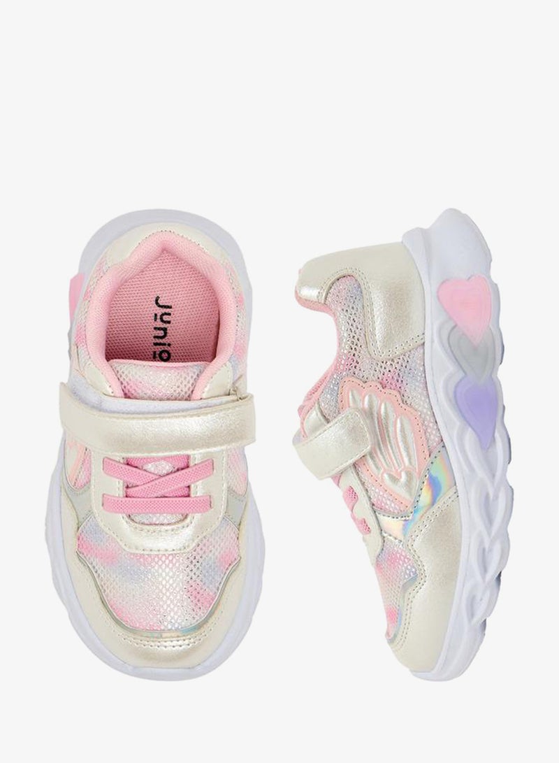 JUNIORS Girls Light-Up Hook & Loop School Sneakers - Image 3
