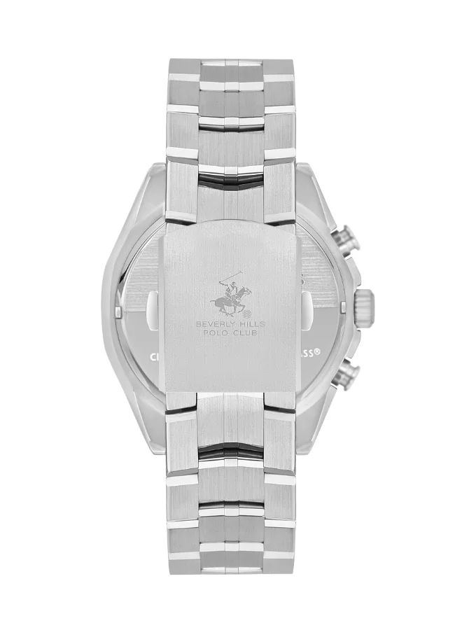 BEVERLY HILLS POLO CLUB Polo Club Men's Watch, Multi Function Display and Metal Strap - BP3599X.360, Silver