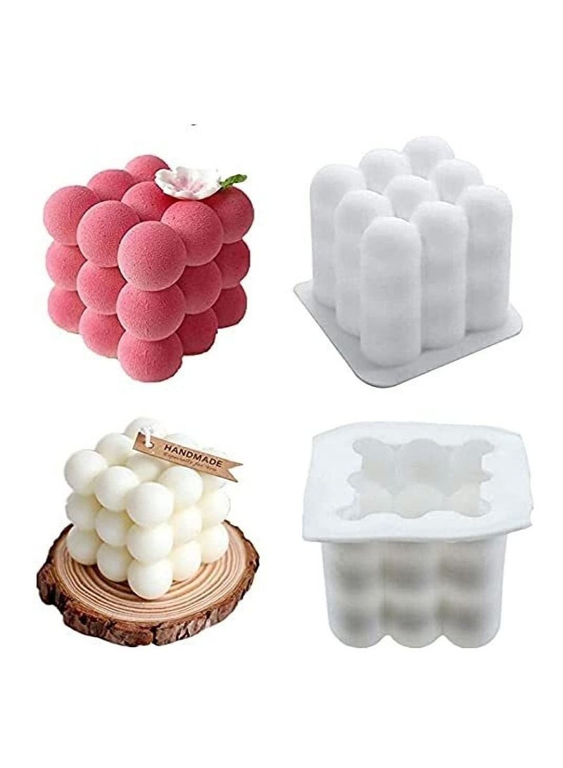 SYOSI 2 Pack Candle Moulds, Silicone Candle Moulds, Candle Making Kit Supplies, Silicone Mould for Handmade Candle Soap Cake Mousse Ice Cream  - Image 1