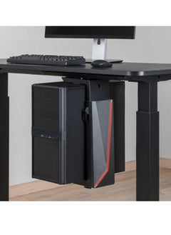 AFTERWORK AFTERWORK Glide X Deluxe Gaming Under Desk CPU Holder with RGB Lighting and Sliding Track - Adjustable, Space-Saving, and Customizable (Black)  - Image 4