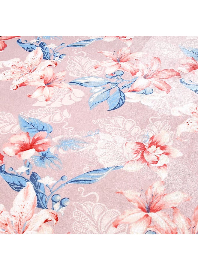 Fuanna Blanket, Flannel Warm Throw, Nap Blanket, Colorful Floral Pattern, 180*200cm, Pink - Image 1