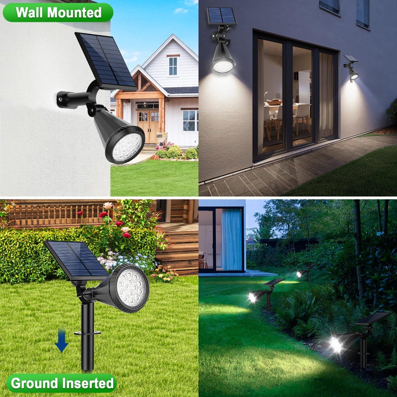 Tadyreal Solar Lights Outdoor Waterproof IP65 180Â° Adjustable Solar Powered Landscape Spot Lights for Yard 4 Lighting Modes Spotlights for Pathway Garden Outside Wall Pool Porch (8 Pack, Cool White) - Image 5