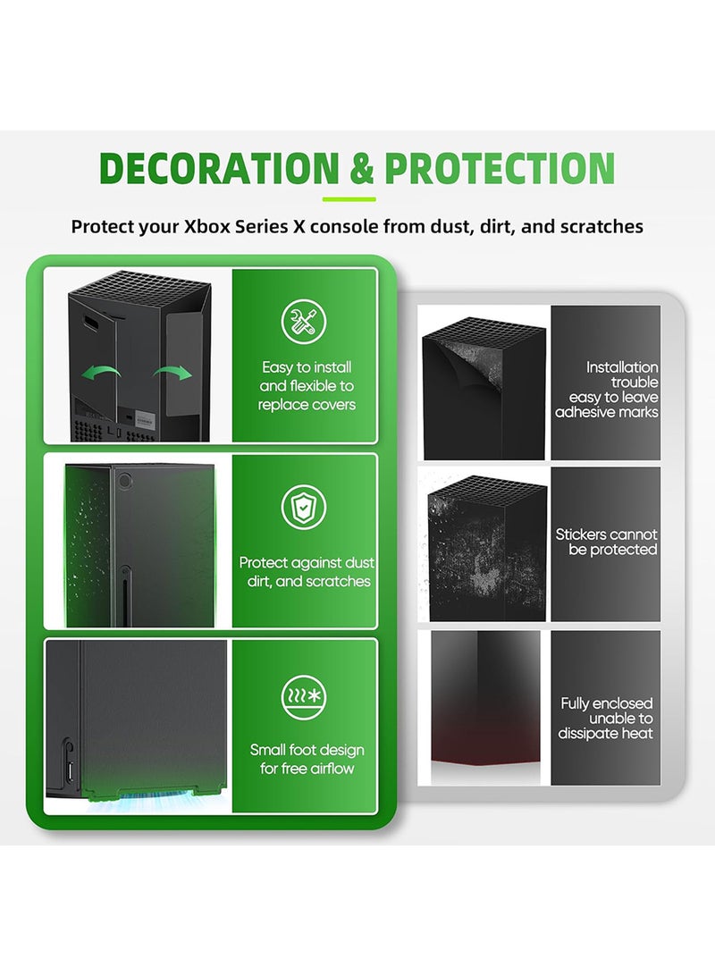 Magnetic Smart Wraps for Xbox Series X Console, Full Protection Protective Cover Case for Xbox Series X Accessories with Premium PU Leather and Soft Inner Lining - Image 2