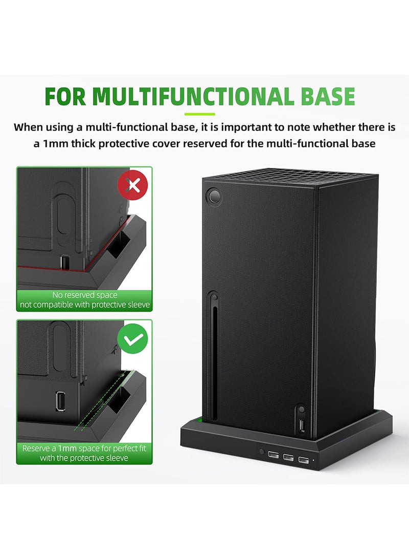 Magnetic Smart Wraps for Xbox Series X Console, Full Protection Protective Cover Case for Xbox Series X Accessories with Premium PU Leather and Soft Inner Lining - Image 3