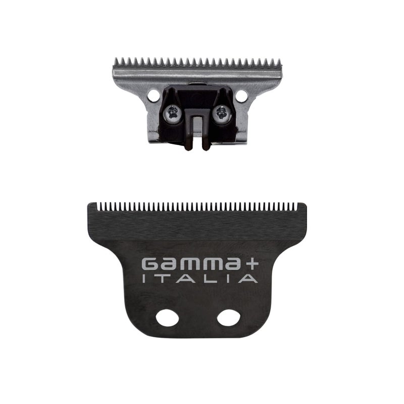 GAMMA Replacement Classic Fixed Black Diamond Carbon DLC with Stainless Steel Deep Tooth Cutter Trimmer Blade Set