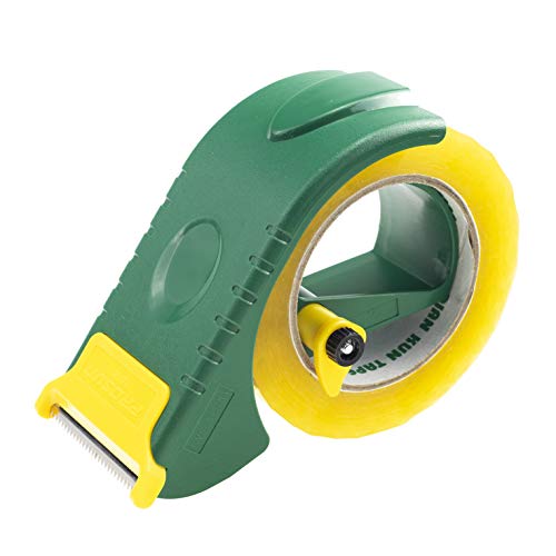 Prosun 2 Inch Packing Tape Gun Dispenser, Width-Adjustable Box Sealer, Lightweight Ergonomic Industrial Heavy Duty Tape Cutter for Carton, Packaging and Box Sealing, Green - Image 1