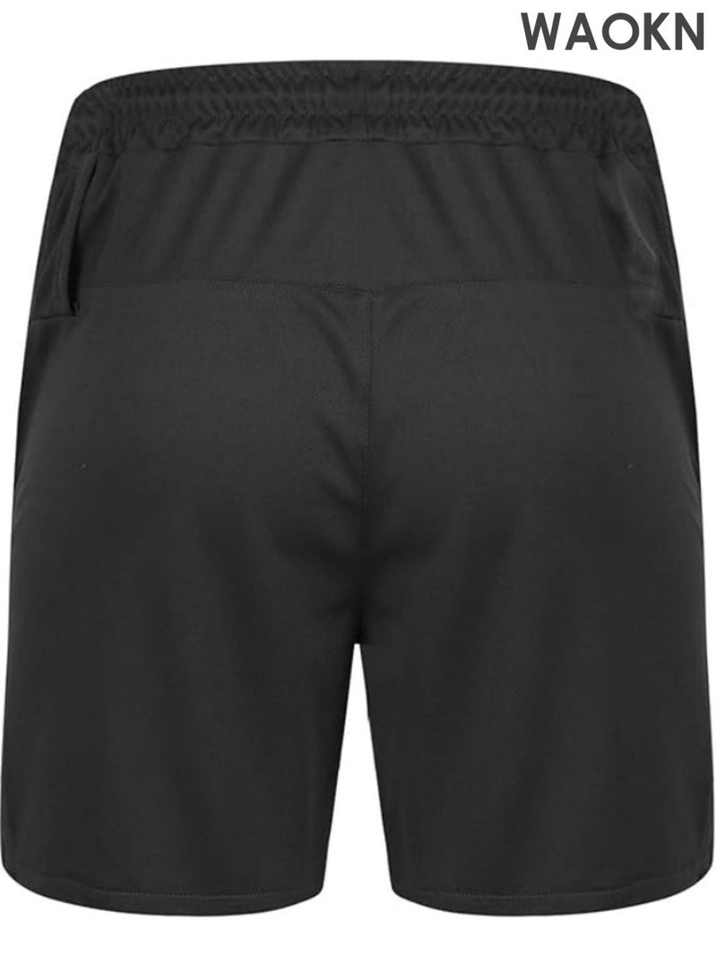 WAOKN Men's running shorts, split style casual jogging shorts, fitness training shorts, casual sports shorts, quick drying mesh breathable shorts, can be used for fitness running training basketball and other scenarios, knee shorts. - Image 4