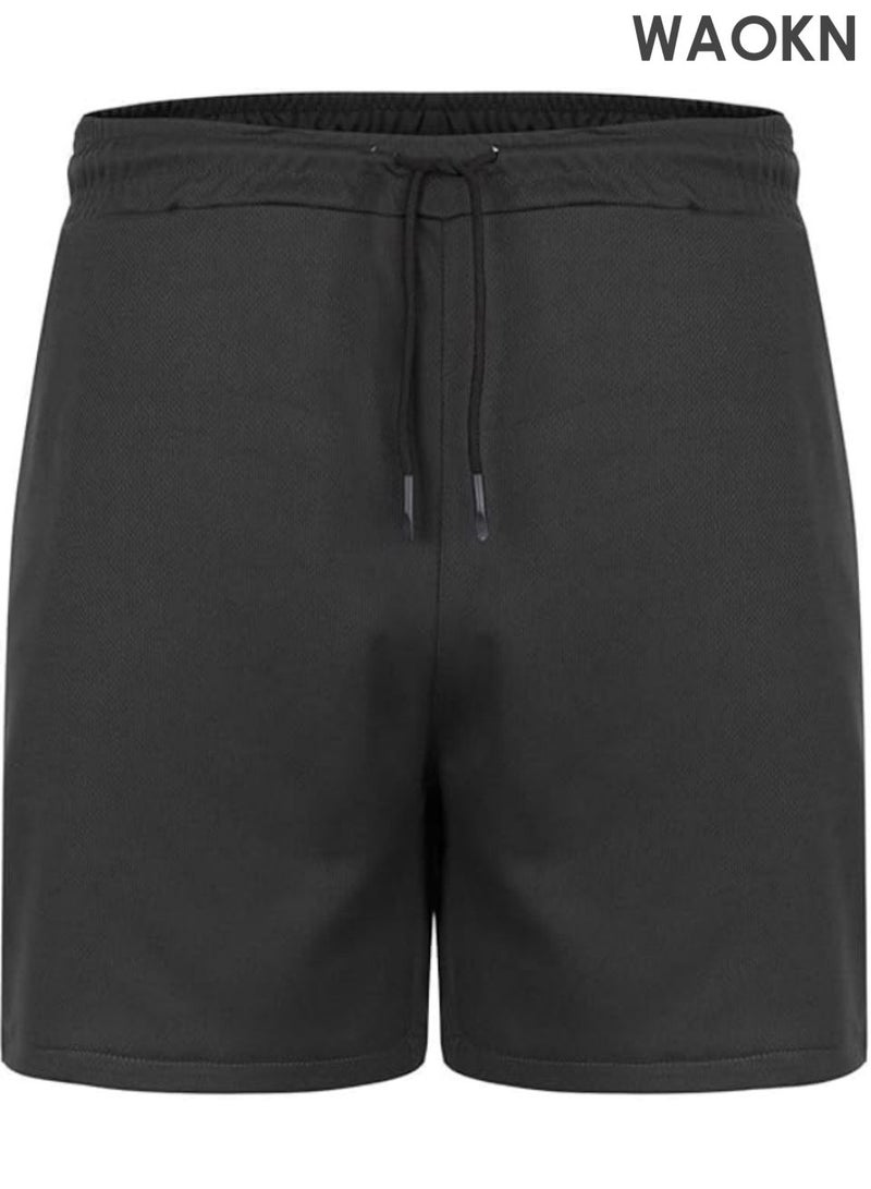 WAOKN Men's running shorts, split style casual jogging shorts, fitness training shorts, casual sports shorts, quick drying mesh breathable shorts, can be used for fitness running training basketball and other scenarios, knee shorts. - Image 5