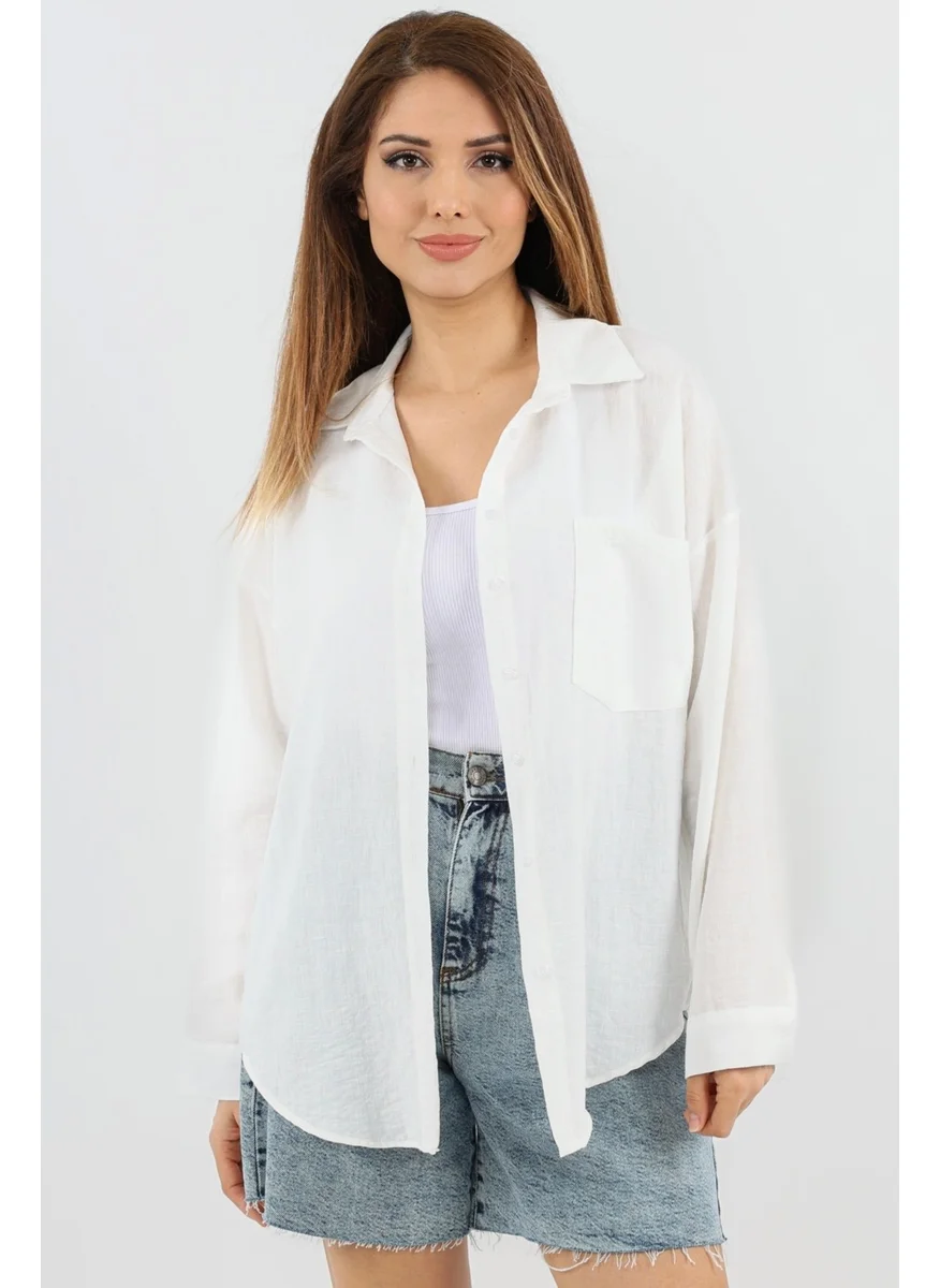 Ritnice Women's Well Ecru Linen Shirt
