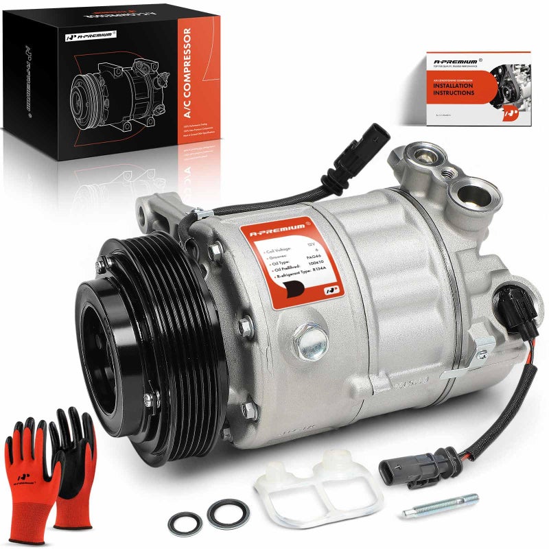 A-Premium APremium Air Conditioner AC Compressor with Clutch Compatible with Chevrolet Chevy Impala 20162018 Equinox 20162017 GMC Terrain Buick LaCrosse Cadillac XTS