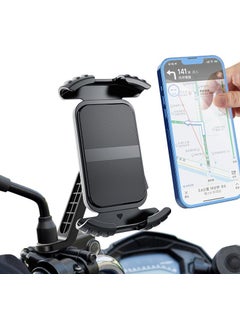 Apera MT27 Lock System Mirror Mounted Motorcycle Phone Holder Horizontal and Vertical Use  - Image 1