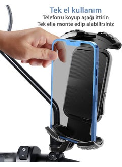 Apera MT27 Lock System Mirror Mounted Motorcycle Phone Holder Horizontal and Vertical Use  - Image 2