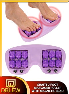 Shiatsu Acupressure Foot Massager Roller with Magnetic Bead Ultimate Stress Relief Blood Circulation Deep Relaxation Ideal for Plantar Fasciitis Feet Pain and Heel Spurs Trigger Point Pressure Massage