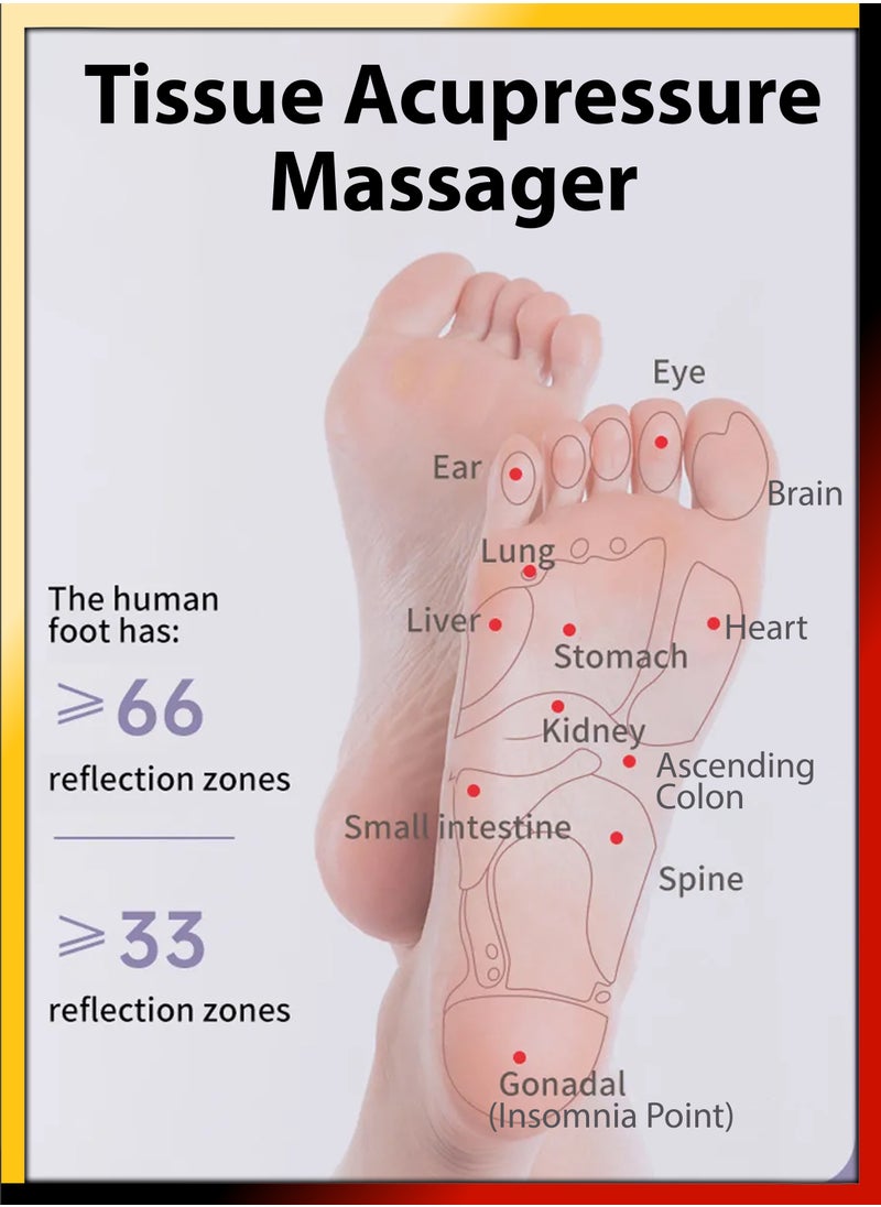 DBLEW - Shiatsu Acupressure Foot Massager Roller with Magnetic Bead Ultimate Stress Relief Blood Circulation Deep Relaxation Ideal for Plantar Fasciitis Feet Pain and Heel Spurs Trigger Point Pressure Massage - Image 1