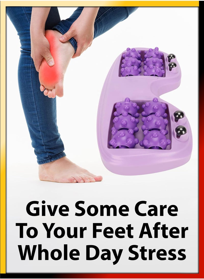 DBLEW - Shiatsu Acupressure Foot Massager Roller with Magnetic Bead Ultimate Stress Relief Blood Circulation Deep Relaxation Ideal for Plantar Fasciitis Feet Pain and Heel Spurs Trigger Point Pressure Massage - Image 1