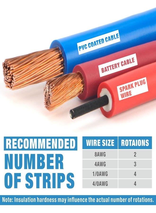 IWISS iCrimp ICP-240 Cable Stripper for AWG 12 to 4/0 Round Cables, Radial Wire Stripper with 2 Extra Blades - Image 3