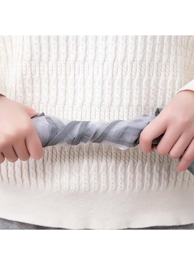 ECVV 3 Pieces Wardrobe Clothes Organizer, Mesh Clothes Storage Organizer For Jeans Pants Bra Underwear Socks, Foldable Drawer Organizers For Clothing Beige - Image 5