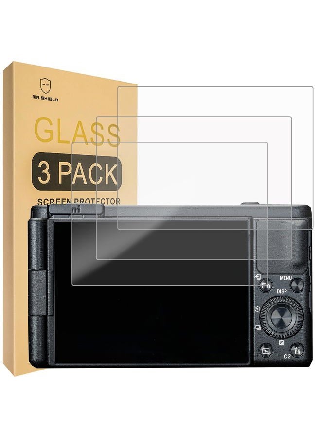 Mr Shield [3-Pack] Screen Protector For Sony ZV-1 ZV1 Camera [Tempered Glass] [Japan Glass with 9H Hardness] Screen Protector with Lifetime Replacement - Image 1