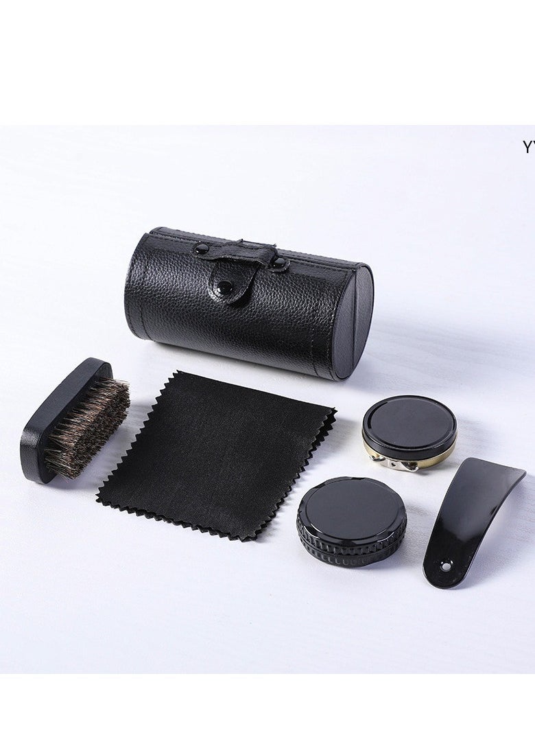 Generic Shoe Polish and Brush Gift Set - Shoe Horn and Sponge Brush for Shoe Cleaning and Leather Shoe Care  - Image 1