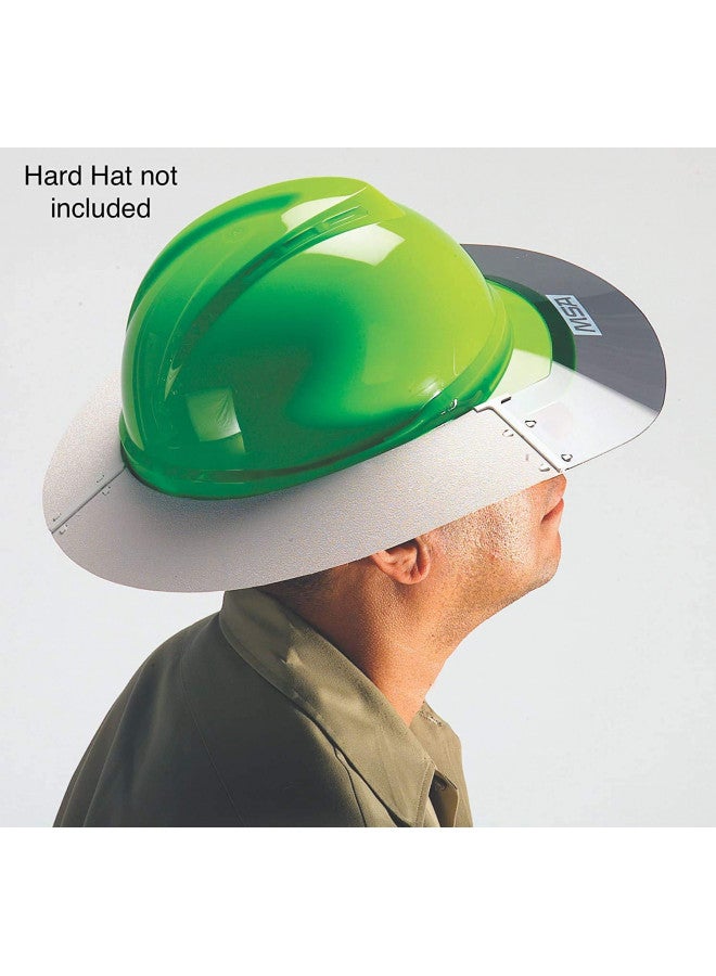 MSA 697410 V-Gard Sun Shield - Standard V-Gard Hat/Full Brim Attachment, Polyurethane Brim Extender, Smoke-Tinted Lexan, Added Sun & Heat Protection, Reusable & Replaceable Hard Hat Accessory - Image 3
