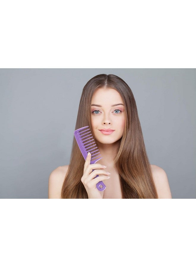 xnicx 3Pcs Wide Tooth Comb Setdetangling Hair Comb For Curlywetthick Hairhair Brush Shower Comb Detangler Hair Wide Comb With Care Handgrip Comb Styling Comb For Womenmen Macaron Purple - Image 5