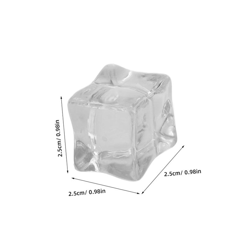 Clear Fake Ice Cubes 20Pcs Realistic Plastic Simulation Ice For Bar Decor Photography Props - Image 3