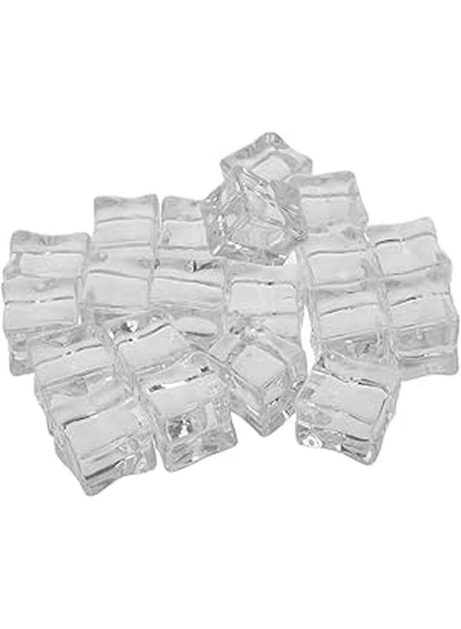 Clear Fake Ice Cubes 20Pcs Realistic Plastic Simulation Ice For Bar Decor Photography Props - Image 1