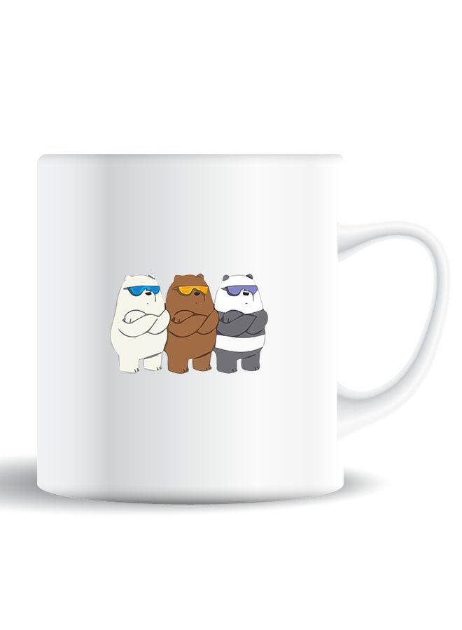 Theodor Premium Quality Two Sided Printed Coffee Mug Tea Cup Bears Dance For Home Office, Kids Men Women - Image 1