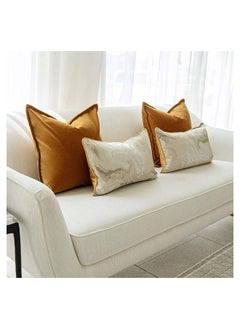 KNOT HOME Cushion Set (With Filler) Johan Bundle Pillow Knot Home Cover Case with Fillers for Modern Sofa Contemporary Living Room Bedroom and Office Soft Filling Washable  - Image 3