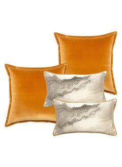 KNOT HOME Cushion Set (With Filler) Johan Bundle Pillow Knot Home Cover Case with Fillers for Modern Sofa Contemporary Living Room Bedroom and Office Soft Filling Washable  - Image 1