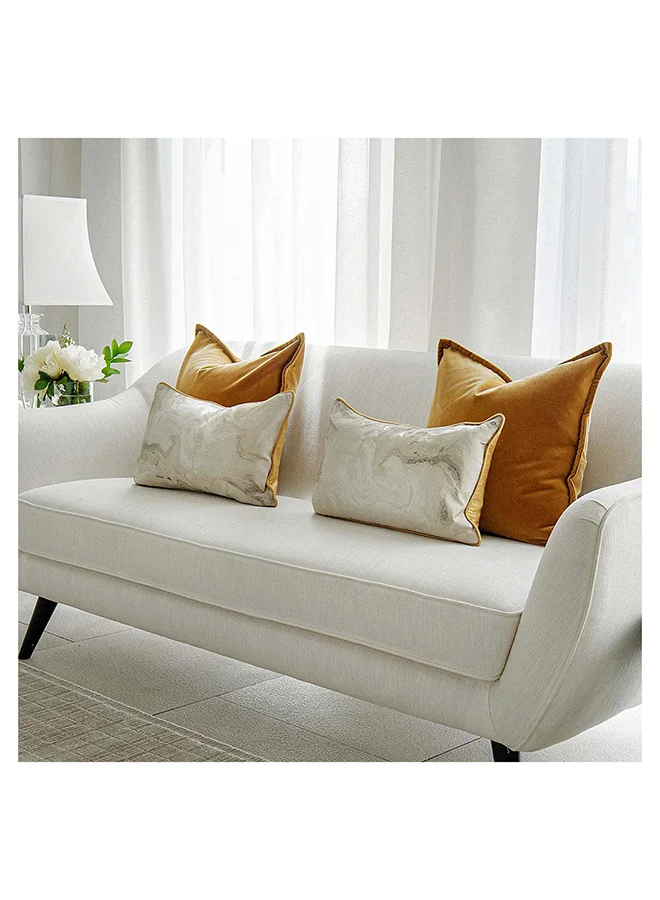 KNOT HOME Cushion Set (With Filler) Johan Bundle Pillow Knot Home Cover Case with Fillers for Modern Sofa Contemporary Living Room Bedroom and Office Soft Filling Washable