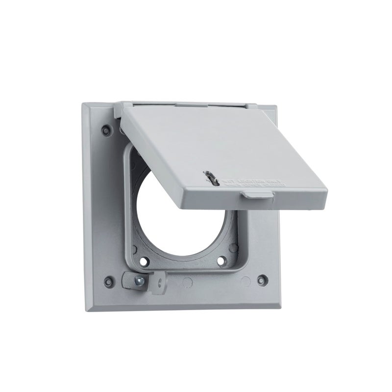 Sealproof Weatherproof 40/50 AMP Outlet Cover, 2-1/8â€ Diameter Outlet, Metallic 2-Gang Electrical Box Cover - Image 2