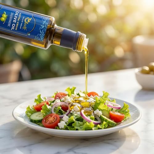 Oleaf Extra Virgin Olive Oil | Imported Pure olive oil from Greece | 100% Natural and Healthy | Cold pressed olive oil for cooking and other uses (500 ML) - Image 4