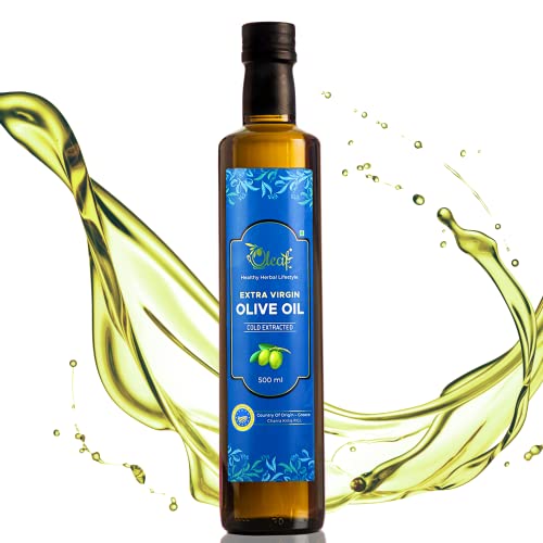 Oleaf Extra Virgin Olive Oil | Imported Pure olive oil from Greece | 100% Natural and Healthy | Cold pressed olive oil for cooking and other uses (500 ML) - Image 1