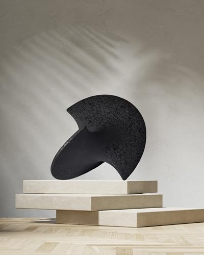 UPWOIGH Black Ceramic Inspired Decor, 5.12x7.28x5.12 in Handmade Premium Personalized Ceramic Balancing Sculpture for Living Room,Table Décor,1Pack - Image 1